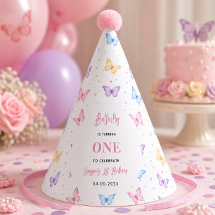 Chapeaux De Fètes Papillon Rose Violet Mignon 1er Anniversaire pour
