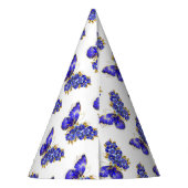 Chapeaux De Fètes Papillon saphir à fleurs (Dos)