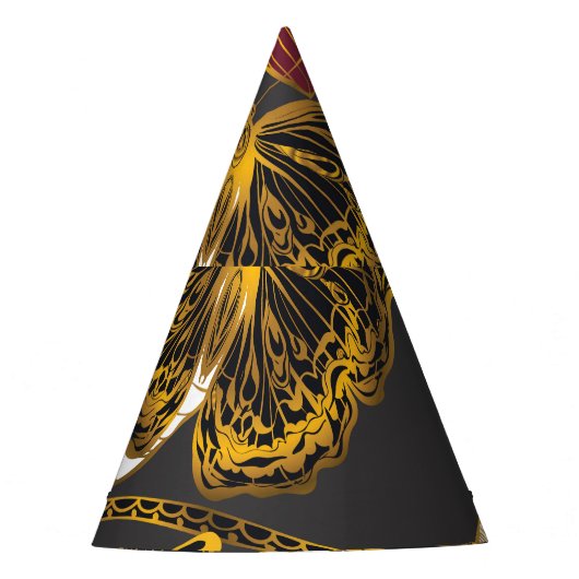 Chapeaux De Fètes Papillons & Fleurs : Motif Boho de printemps (Devant)