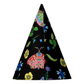 Chapeaux De Fètes Papillons multicolores : Motif transparent (Dos)