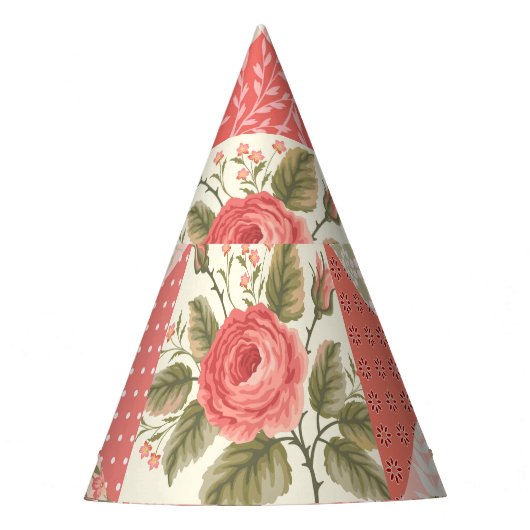 Chapeaux De Fètes Papillons rose Patchwork sans couture (Devant)