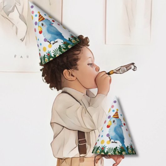 Chapeaux De Fètes Parrot et Confetti Tropical Un joli Wild Anniversa