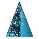 Chapeaux De Fètes Parties scintillant Aqua Blue OCEAN #1 (Dos)