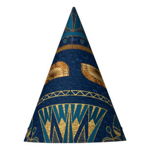 Chapeaux De Fètes Parties scintillant d'or des hiéroglyphes égypti