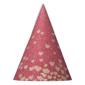 Chapeaux De Fètes Parties scintillant et Coeurs roses (Gauche)