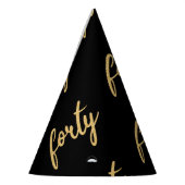 Chapeaux De Fètes Parties scintillant Gold Black "Quarante" 40 Anniv (Gauche)