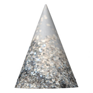 Chapeaux De Fètes Parties scintillant gris argenté #2