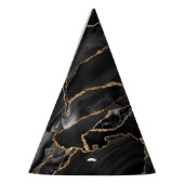 Chapeaux De Fètes Parties scintillant noire et or Abstrait (Gauche)