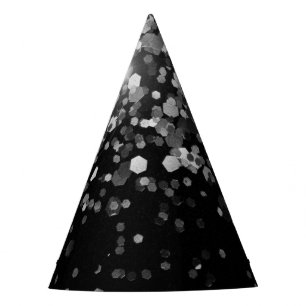 Chapeaux De Fètes Parties scintillant noire gris argent #3 (Parties