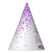 Chapeaux De Fètes Parties scintillant pourpre étincelante blanche N' (Gauche)