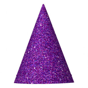 Chapeaux De Fètes Parties scintillant violet imprimé midi de l'année
