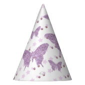 Chapeaux De Fètes Parties scintillant violet papillon Anniversaire C (Gauche)