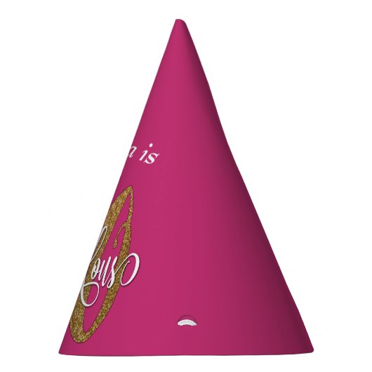 Chapeaux De Fètes Parties scintillantes 50 d'or et typographie (Droite)