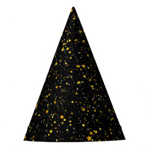 Chapeaux De Fètes Parties scintillantes Stars3 - Noir d'or