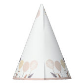 Chapeaux De Fètes Pastel Boho Hedgehog et Balloons Anniversaire (Dos)