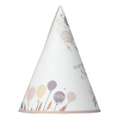 Chapeaux De Fètes Pastel Boho Hedgehog et Balloons Anniversaire (Gauche)