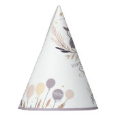 Chapeaux De Fètes Pastel Boho Owl et Balloons Anniversaire (Gauche)