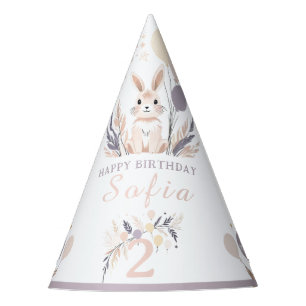 Chapeaux De Fètes Pastel Boho Rabbit et Ballons Anniversaire