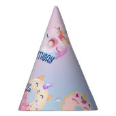 Chapeaux De Fètes Pastel clair Unicornes Arc-en-ciel Donuts (Droite)