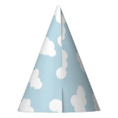 Chapeaux De Fètes Pastel Nuages Bébé Esthétique Bleu Et Blanc (Dos)
