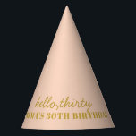 Chapeaux De Fètes Pastel Peachy Bonjour Trente Anniversaire Casquett<br><div class="desc">.</div>
