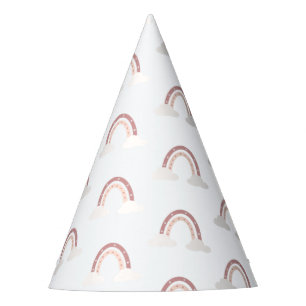 Chapeaux De Fètes Pastel Pink Rainbow Un premier anniversaire