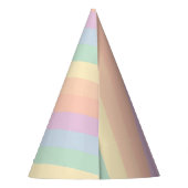 Chapeaux De Fètes Pastel Rainbow Stripes Joyeux Anniversaire (Dos)