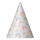 Chapeaux De Fètes Pastel Rainbows Girly Fleurs sauvages & Coeurs (Gauche)
