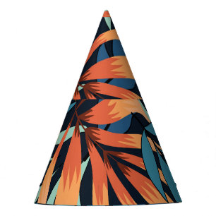 Chapeaux De Fètes Pastel Tropical Botanical Abstrait