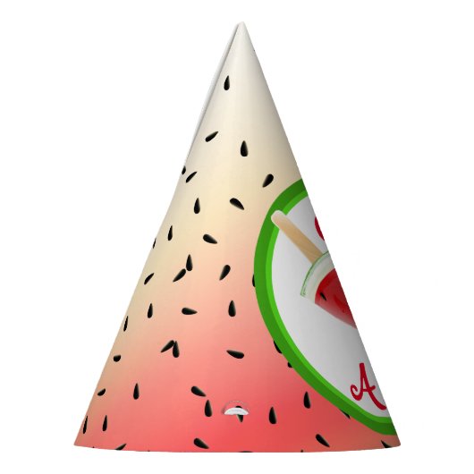 Chapeaux De Fètes Pastèque Une Pastèque Fruit (Gauche)