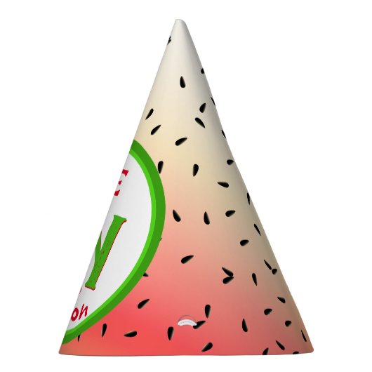 Chapeaux De Fètes Pastèque Une Pastèque Fruit (Droite)