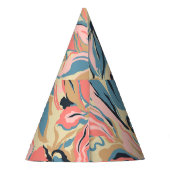 Chapeaux De Fètes patchwork Abstrait : crème fleurie géométrique. (Dos)
