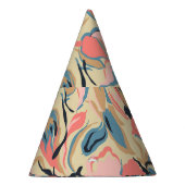 Chapeaux De Fètes patchwork Abstrait : crème fleurie géométrique. (Droite)