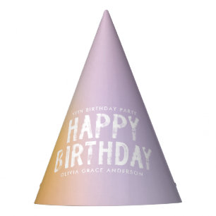 Chapeaux De Fètes Pâte moderne arc-en-ciel rose eau fête d'anniversa