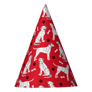 Chapeaux De Fètes Pâtes et os dalmatiens
