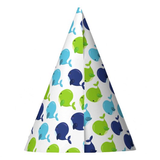 Chapeaux De Fètes Pattern of Whales, Cute Whales, Sea Animals (Dos)