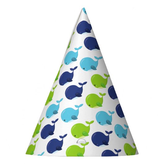 Chapeaux De Fètes Pattern of Whales, Cute Whales, Sea Animals (Gauche)