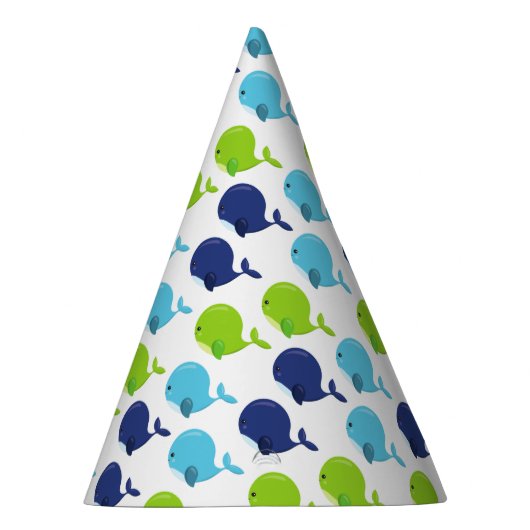 Chapeaux De Fètes Pattern of Whales, Cute Whales, Sea Animals (Droite)