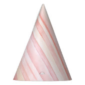 Chapeaux De Fètes Peach Stripes rose Anniversaire (Gauche)