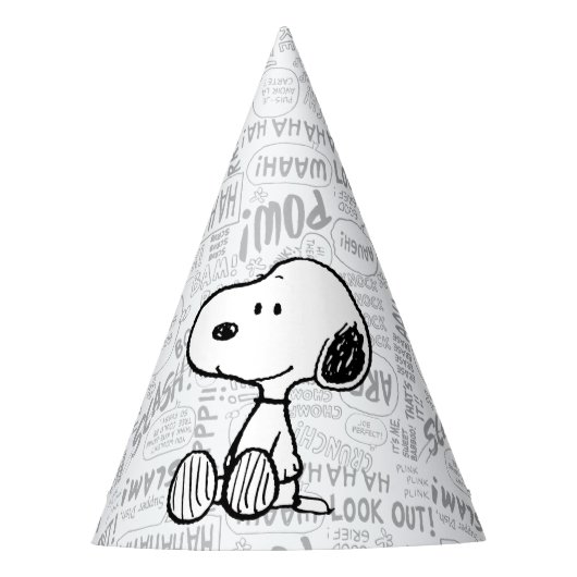 Chapeaux De Fètes PEANUTS | Snoopy on Black White Comics (Devant)