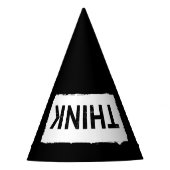 Chapeaux De Fètes PENSEZ... Drôle Dumb Nerdy Stupide Typographie (Devant)