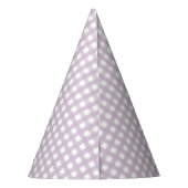 Chapeaux De Fètes Personalized Lavender Gingham 1st Birthday Paper (Dos)