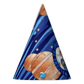 Chapeaux De Fètes Personalized Outer Space Galaxy Photo Birthday  (Gauche)