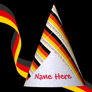 Chapeaux De Fètes Personnalisation du nom avec drapeau allemand en m