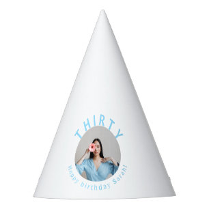 Chapeaux De Fètes Personnalisé Blanc 30e Casquette de fête d'anniver