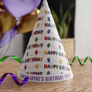 Chapeaux De Fètes Personnalisé Joyeux Anniversaire Papier Casquettes