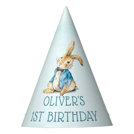 Chapeaux De Fètes Peter Rabbit Blue Boy Livre d'anniversaire (Devant)