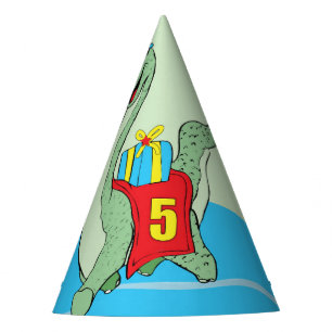 Chapeaux De Fètes Petit garçon, 5e anniversaire Dinosaur