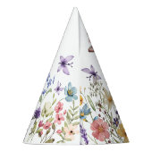 Chapeaux De Fètes Petite aquarelle Fleur sauvage vive Anniversaire (Dos)