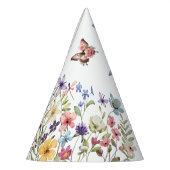 Chapeaux De Fètes Petite aquarelle Fleur sauvage vive Anniversaire (Gauche)